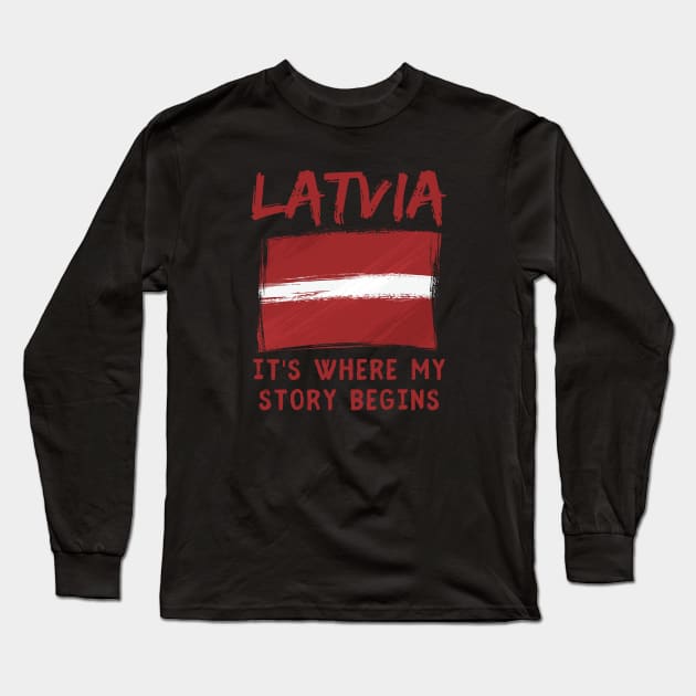 Latvian Long Sleeve T-Shirt by footballomatic